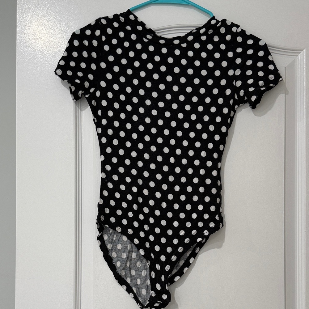 Black & White Polka Dot Kids One-Piece Bodysuit
